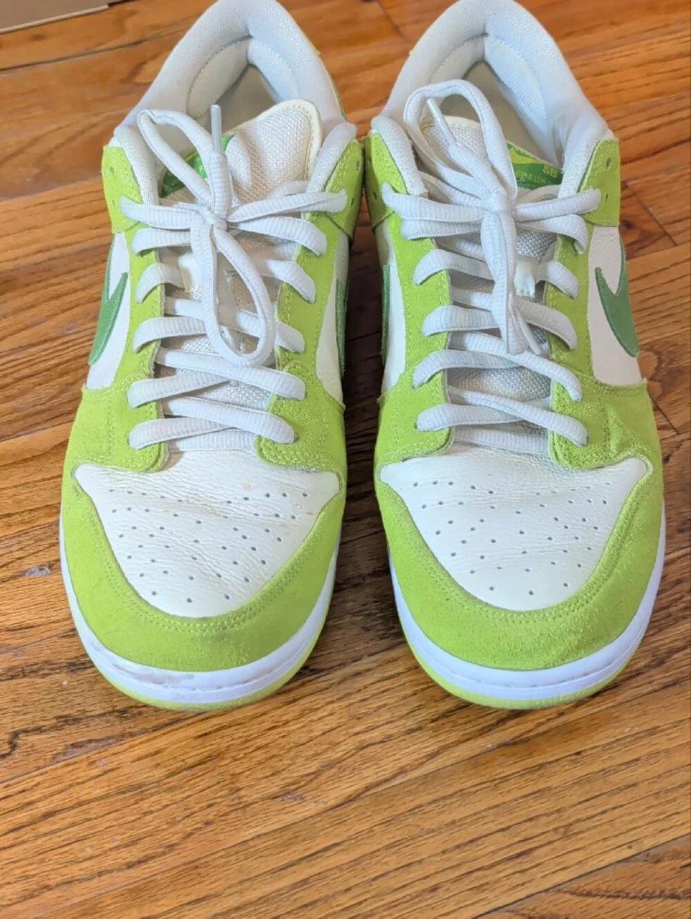 Men's Size15: Nike SB Lime Green and White Casual Sneakers- Men's Athletic Shoes